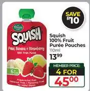 Dis-Chem Squish 100% Fruit Puree Pouches-For 4 x 110ml offer