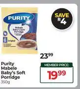 Dis-Chem Purity Mabele Baby's Soft Porridge-350g offer