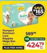 Dis-Chem Pampers Premium Care Nappies Mega Box (Sizes 3-5)-Per Box offer