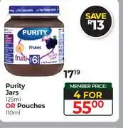 Dis-Chem Purity Jars 125ml Or Pouches 110ml-For 4 offer