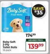 Dis-Chem Baby Soft 2-Ply Toilet Rolls-18's Pack offer