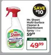 Dis-Chem Mr. Sheen Multi-Surface Cleaner & Disinfectant Spray-1Ltr offer