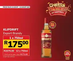 Jumbo Klipdrift Export Brandy offer