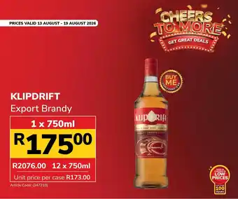 Klipdrift Export Brandy