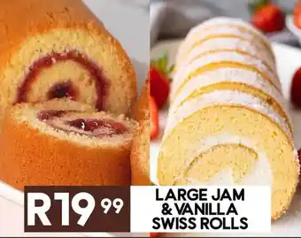 Large Jam & Vanilla Swiss Rolls