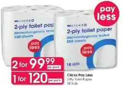 Clicks Clicks 2-ply toilet paper offer