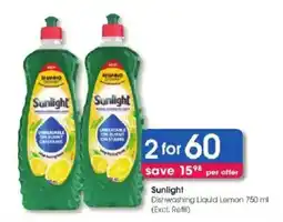 Clicks Sunlight Dishwashing Liquid Lemon offer