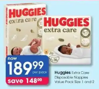 Huggies Extra Care Disposable Nappies