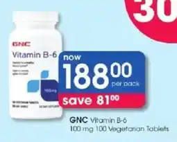 Clicks GNC Vitamin B-6 offer