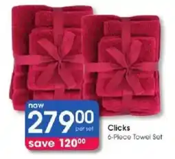 Clicks Clicks 6-Piece Towel Set offer