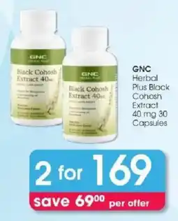 Clicks GNC Herbal Plus Black Cohosh Extract offer