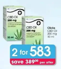 Clicks CBD Oil 200 mg offer