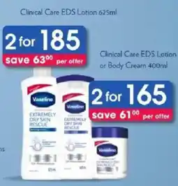 Clicks Vaseline Extremely Dry Skin Rescue offer
