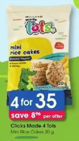 Clicks Clicks Made 4 Tots Mini Rice Cakes offer