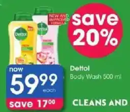 Clicks Dettol Body Wash offer