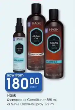 Clicks Hask Shampoo or Conditioner or 5-in-1 Leave-In Spray offer