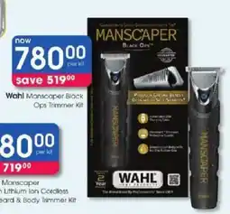 Clicks Wahl Manscaper Black Ops Trimmer Kit offer