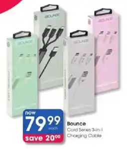 Clicks Bounce Cord Series 3-in-1 Charging Cable offer