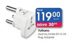 Clicks Volkano Journey Series SA to UK Plug Adapter offer