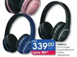Clicks Volkano Phonic Series Wireless Bluetooth Folding Headphones offer