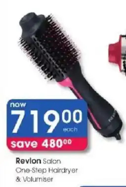 Clicks Revlon Salon One-Step Hairdryer & Volumiser offer
