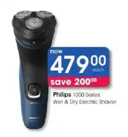 Clicks Philips 1000 Series Wet & Dry Electric Shaver offer