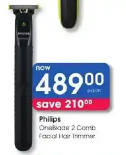 Clicks Philips OneBlade 2 Comb Facial Hair Trimmer offer