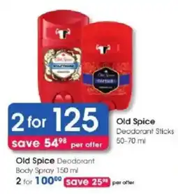 Clicks Old Spice Deodorant Sticks offer