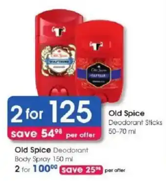 Clicks Old Spice Deodorant Sticks offer