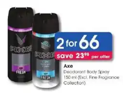 Clicks Axe Deodorant Body Spray offer