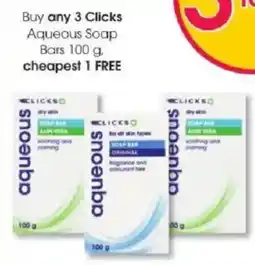 Clicks Clicks Aqueous Soap Bars offer