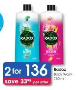 Clicks Radox Body Wash offer