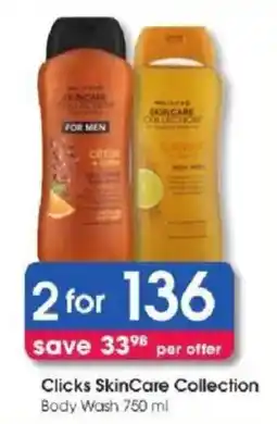 Clicks Clicks SkinCare Collection Body Wash offer