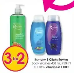 Clicks Clicks Revive Body Washes offer