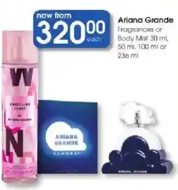 Clicks Ariana Grande Fragrances or Body Mist offer