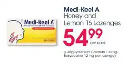 Clicks Medi-Keel A Honey and Lemon Throat Lozenges offer