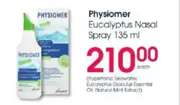 Clicks Physiomer Eucalyptus Nasal Spray offer