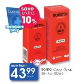 Clicks Borstol Cough Syrup offer