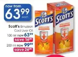 Clicks Scott's Emulsion Cod Liver Oil offer
