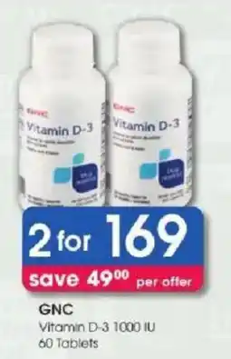 Clicks GNC Vitamin D-3 1000 IU offer