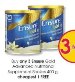 Clicks Ensure Gold Advanced Nutritional Supplement Shakes offer
