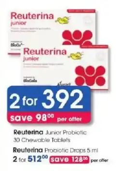 Clicks Reuterina Junior Probiotic offer