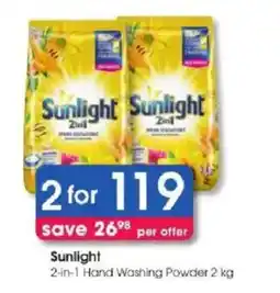 Clicks Sunlight 2-in-1 Hand Washing Powder offer