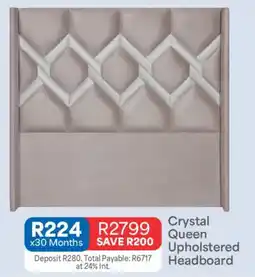 OK Furniture Crystal Queen Upholstered Headboard offer