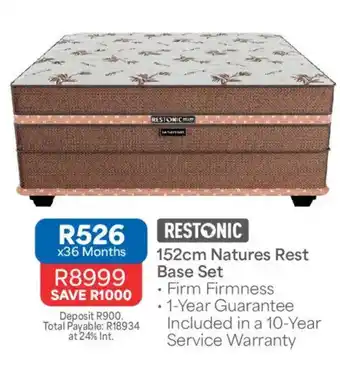 RESTONIC 152cm Natures Rest Base Set