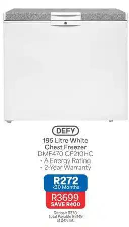 OK Furniture Defy White Chest Freezer offer