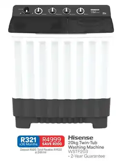 OK Furniture Hisense 20kg Twin-Tub Washing Machine offer