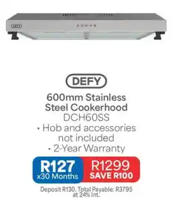 OK Furniture Defy Stainless Steel Cookerhood offer