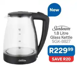 OK Furniture Sunbeam 1.8 Litre Glass Kettle offer