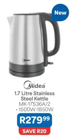 OK Furniture Midea 1.7 Litre Stainless Steel Kettle offer